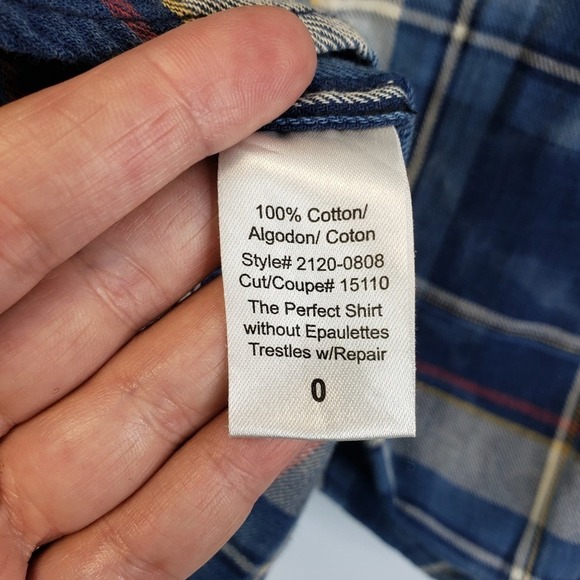 Current/Elliott The Perfect Shirt Intentionally Distressed SZ XS/0 - Picture 9 of 10